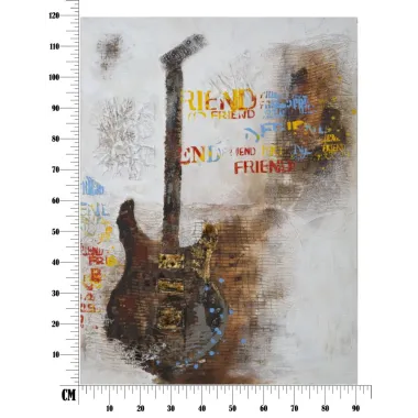 OBRAZ NA PŁÓTNIE GUITAR ART 90x3,5x120 cm